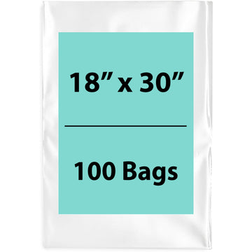 Clear poly bags Flat 18 inch (width) X 30 inch (Height) LDPE